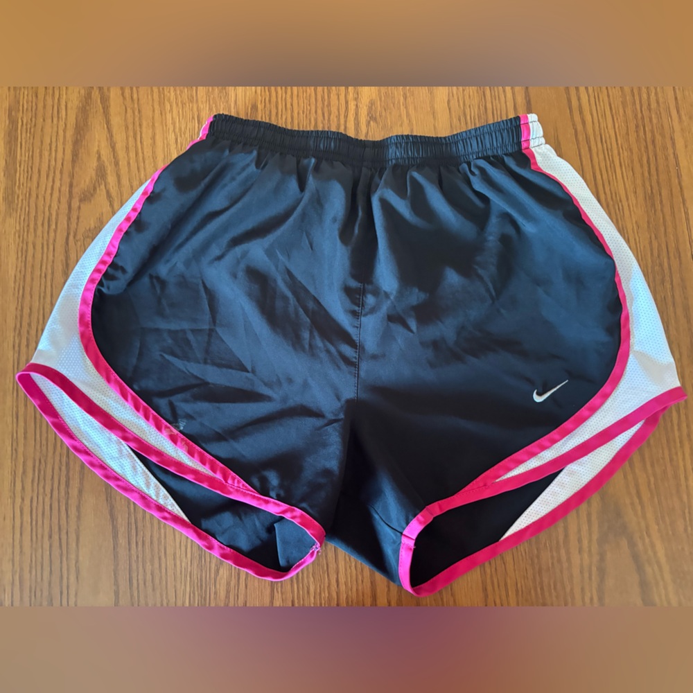Nike Dri-Fit Black Shorts with Pink Trim